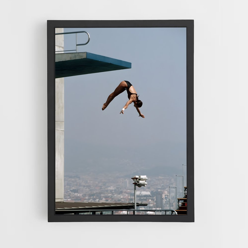 Poster Skateboard Acrobatics – affiche Plongeon au tremplin (vue 2)